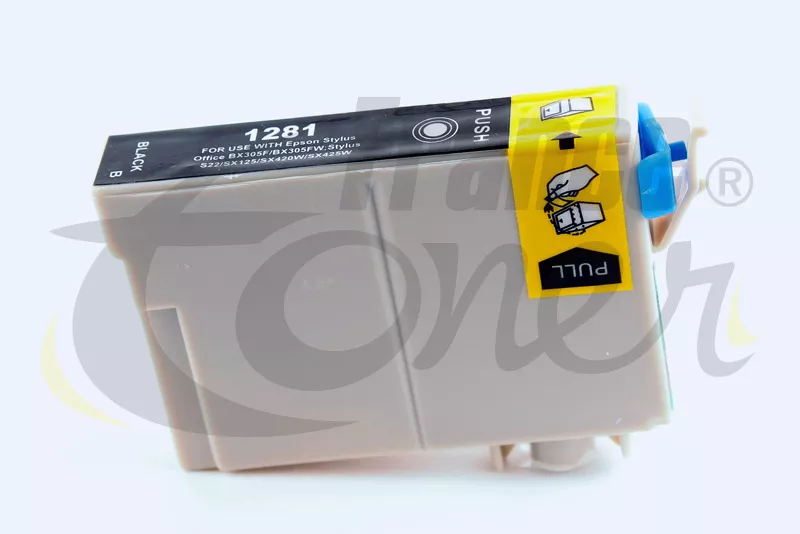 Cartouche d'encre générique équivalent à EPSON T1281 Série Renard (C13T12814012) - NOIR - Format Standard