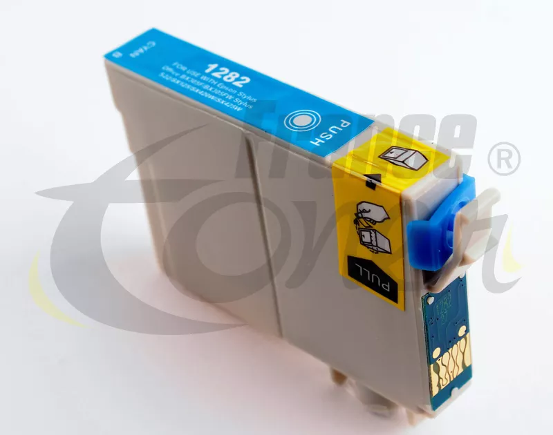 Cartouche d'encre générique équivalent à EPSON T1282 Série Renard (C13T12824012) - CYAN (bleu) - Format Standard