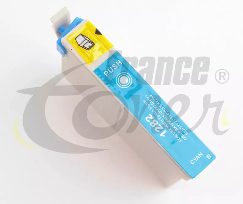 Cartouche d'encre générique équivalent à EPSON T1282 Série Renard (C13T12824012) - CYAN (bleu) - Format Standard