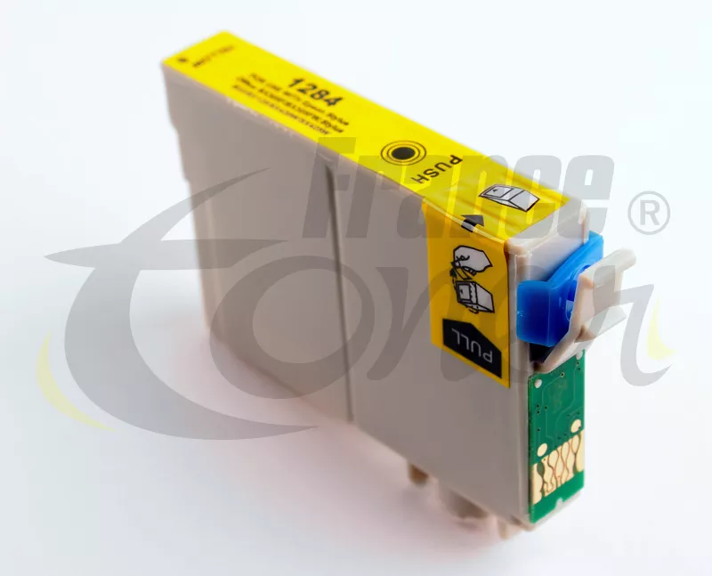Cartouche d'encre générique équivalent à EPSON T1284 Série Renard (C13T12844012) - JAUNE - Format Standard