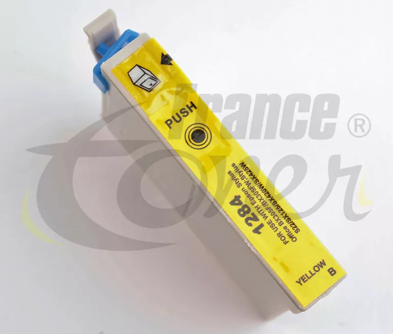 Cartouche d'encre générique équivalent à EPSON T1284 Série Renard (C13T12844012) - JAUNE - Format Standard