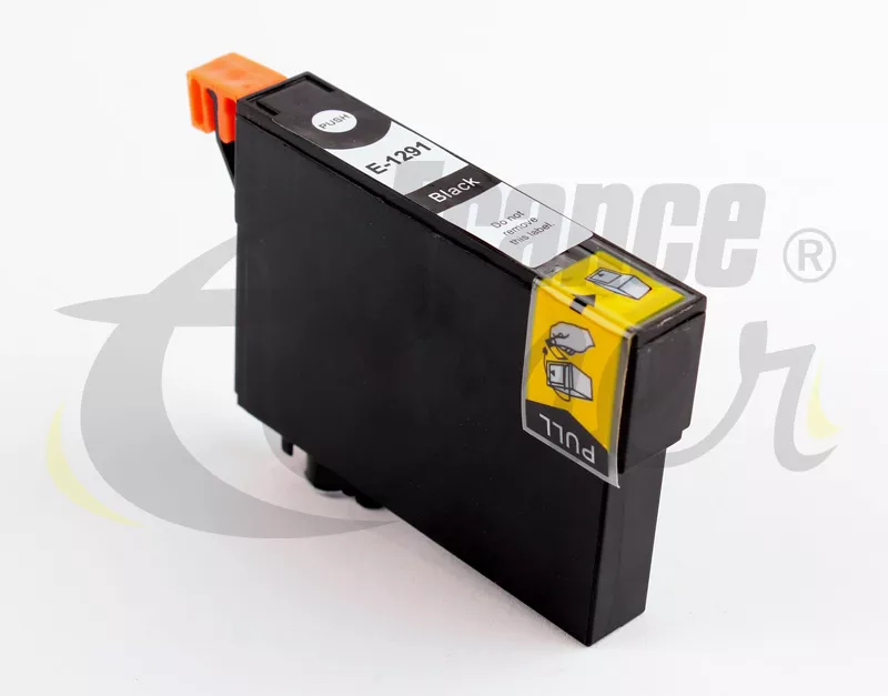 Cartouche d'encre générique équivalent à EPSON T1291 Série Pomme (C13T12914012) - NOIR - Format XL