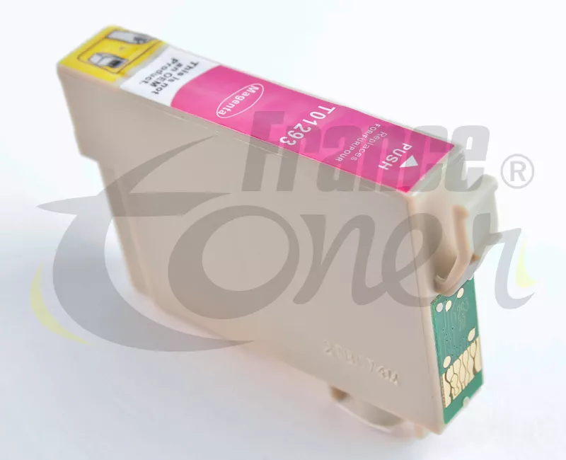 Cartouche d'encre générique équivalent à EPSON T1293 Série Pomme (C13T12934012) - MAGENTA (rouge) - Format XL