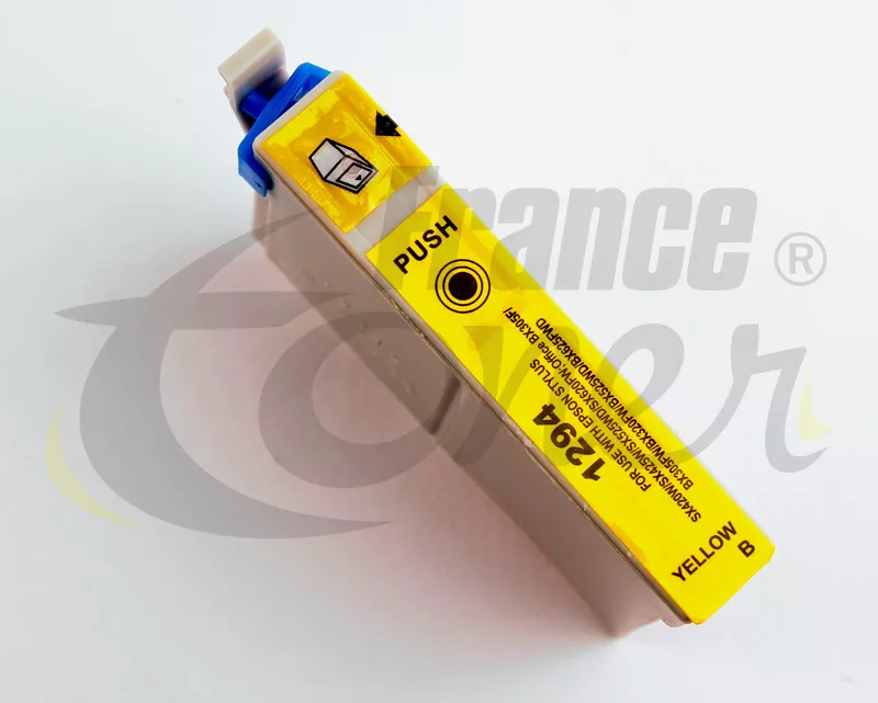 Cartouche d'encre générique équivalent à EPSON T1294 Série Pomme (C13T12944012) - JAUNE - Format XL