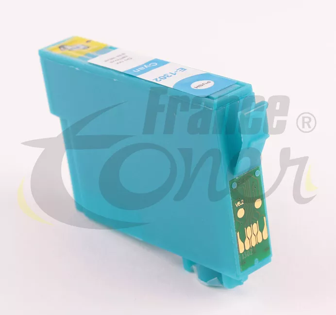 Cartouche d'encre générique équivalent à EPSON T1302 XL série cerf (C13T13024010) - CYAN (bleu) - Format XL