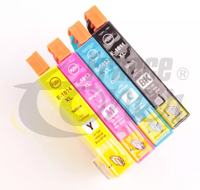 Pack de 4 cartouches d'encre générique équivalent à EPSON 18XL Série Pâquerette (C13T18164012) - 4 COULEURS - Format XL