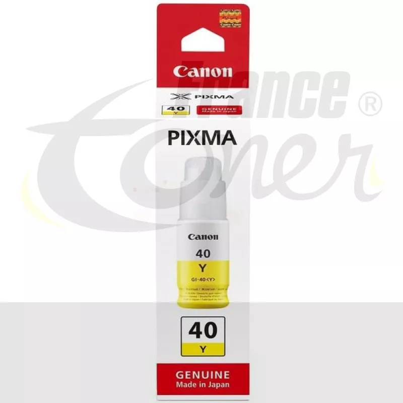 Recharge Encre CANON GI-40Y (3402C001) - JAUNE...