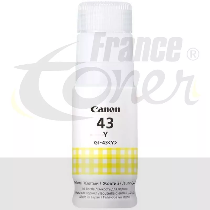 Recharge Encre CANON GI43 (4689C001) - JAUNE -...