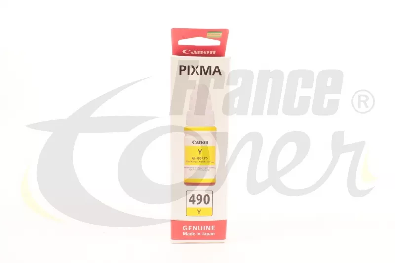 Recharge Encre CANON GI490Y (0666C001) - JAUNE...