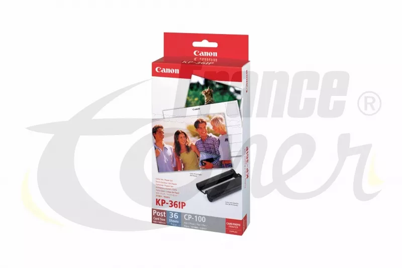 KIT ENCRE + PAPIER CANON KP36IP (7737A001) - 3 COULEURS - Format Standard