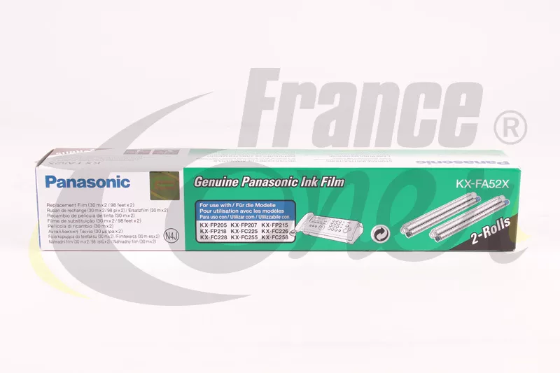 Pack de 2 rubans PANASONIC KX-FA52X (KXFA52X) -...