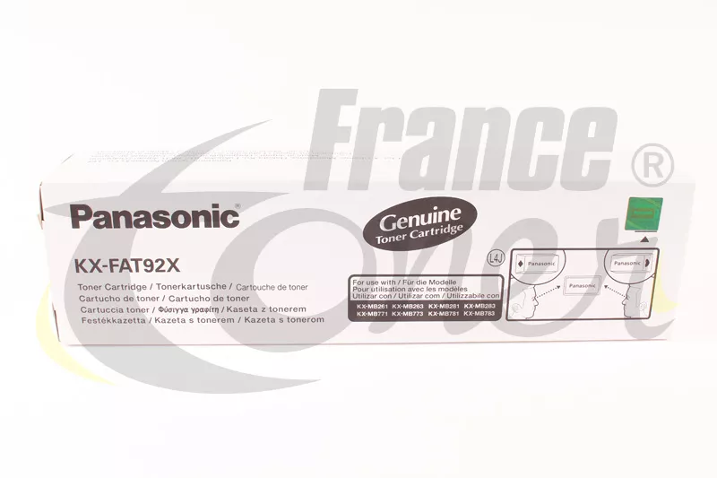 Toner PANASONIC KX-FAT92X (KXFAT92X) - NOIR - F...