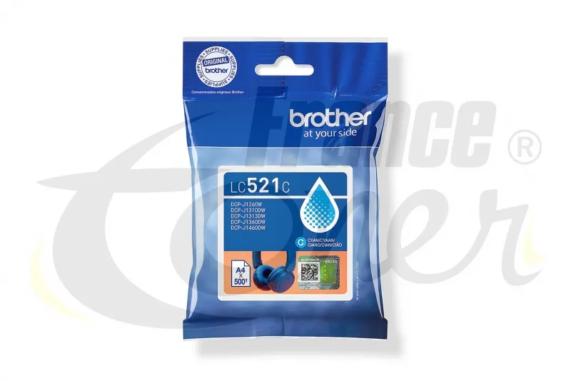 Cartouche d'encre BROTHER LC-521C - CYAN (bleu)...