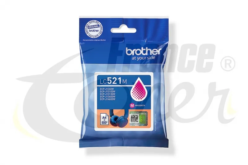 Cartouche d'encre BROTHER LC-521M - MAGENTA (ro...