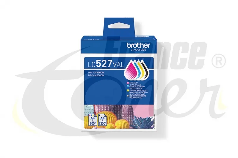 Pack de 4 cartouches d'encre BROTHER LC-527VAL...