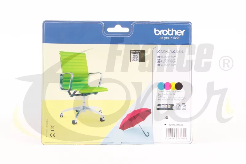 Pack de 4 cartouches d'encre BROTHER LC229XL Fa...