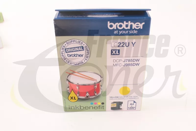 Cartouche d'encre BROTHER LC-22UY - JAUNE - For...