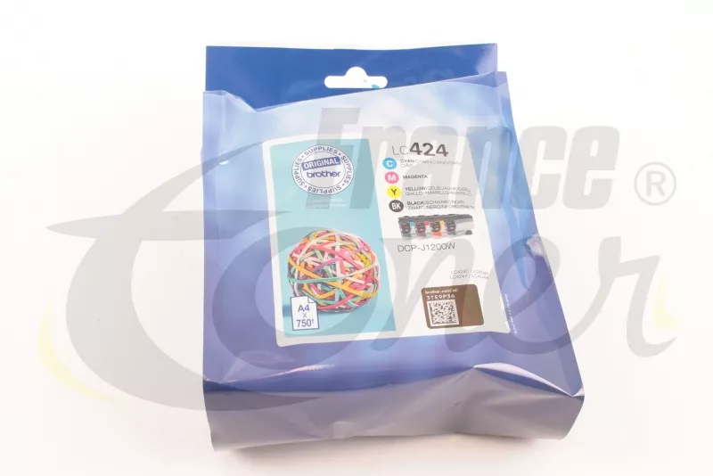 Pack de 4 cartouches d'encre BROTHER 424 (LC-42...