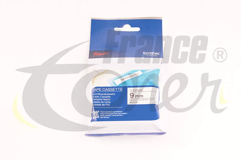 Ruban BROTHER M-K221BZ - NOIR ET BLANC - Format...