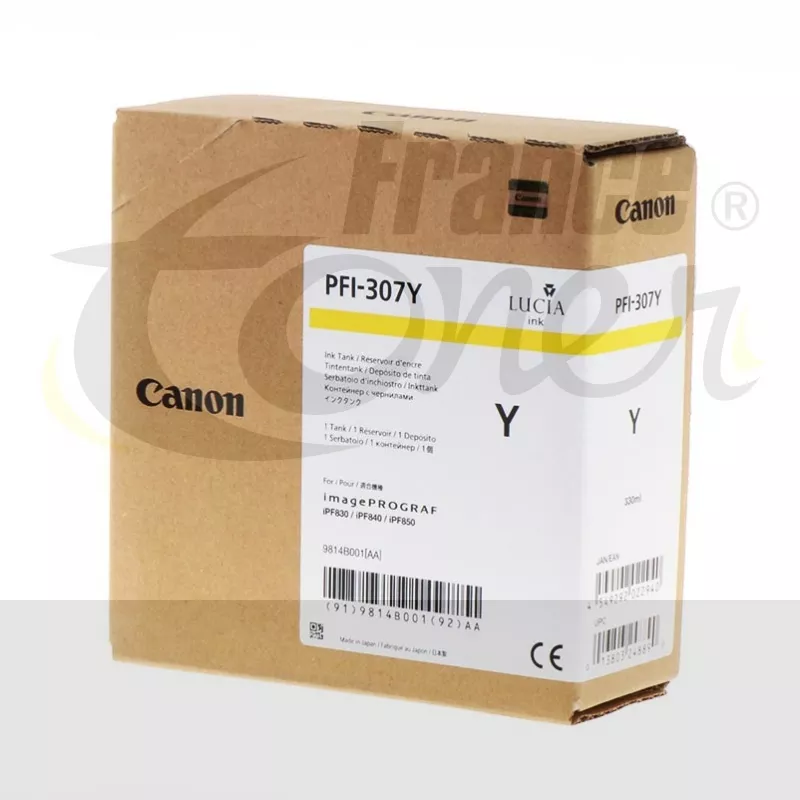 Cartouche d'encre CANON PFI307Y (9814B001) - JA...