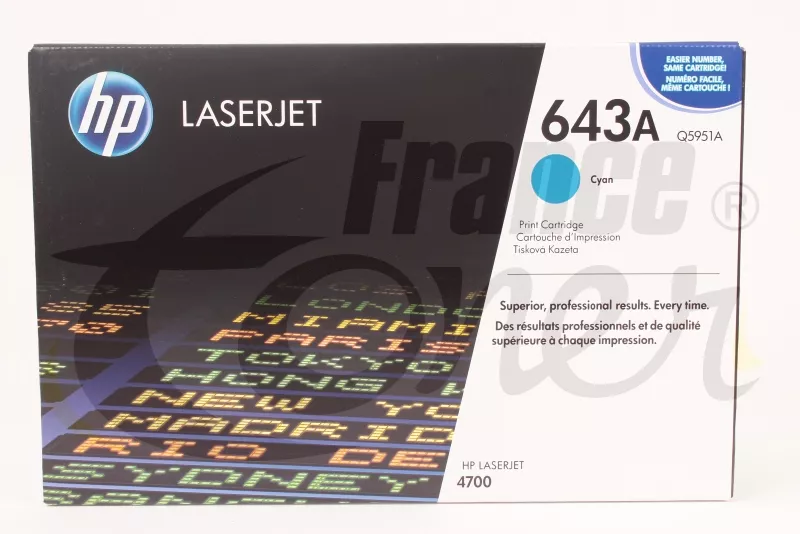 Toner HP 643A (Q5951A) - CYAN (bleu) - Format S...