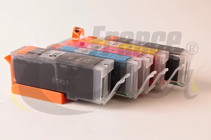 Pack de 5 cartouches d'encre générique équivalent à CANON CLI-55_1BKCMY-XL + PGI-550PGBK (CLI551_550PACK) - 5 COULEURS - Format XL