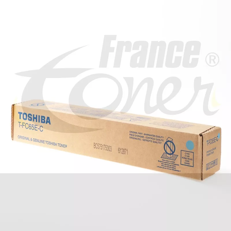 Toner TOSHIBA TFC65E (TFC65EC) - CYAN (bleu) -...