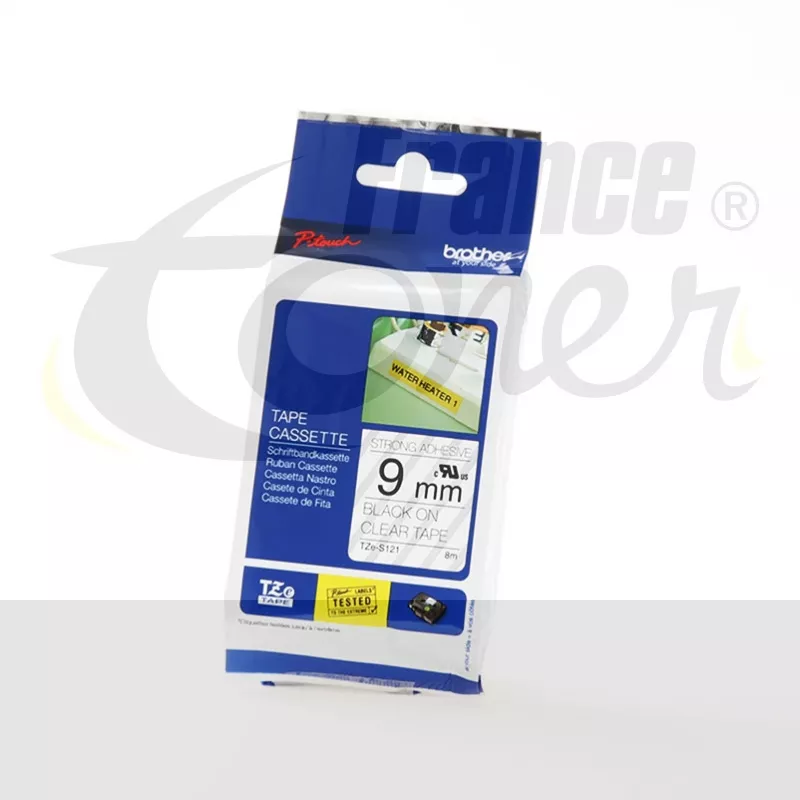 Ruban BROTHER TZE-S121 (TZES121) - NOIR - Forma...