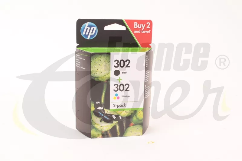 Cartouches HP 302 / X4D37AE (Pack de 2) 4 couleurs - ORIGINALE